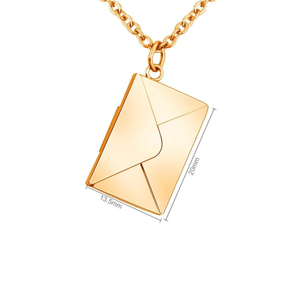 Collier Enveloppe Message Personnalisé